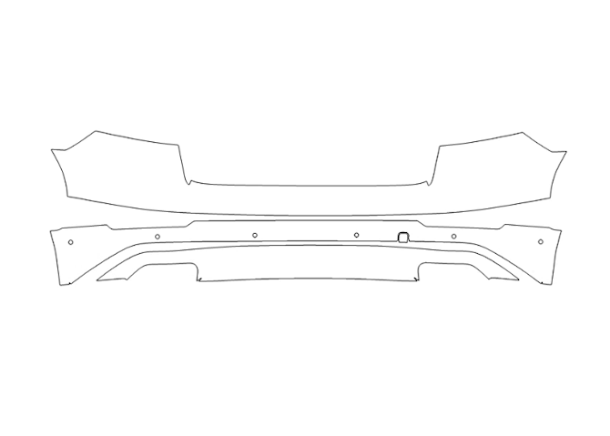Rear Bumper PPF Kit | AUDI Q8 2024