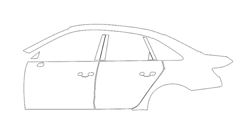 Door and Left Side Rear Fender PPF Kit | AUDI A4 2020