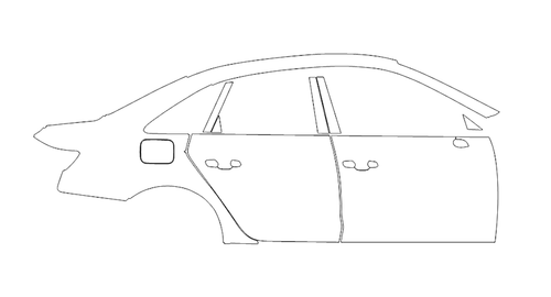 Door and Right Side Rear Fender PPF Kit | AUDI A4 2022