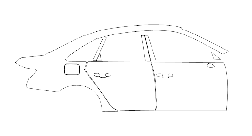 Door and Right Side Rear Fender PPF Kit | AUDI A4 2022
