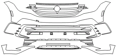 Bumper Kit | VOLKSWAGEN TIGUAN COMFORTLINE R-LINE HIGHLINE R-LINE 2024