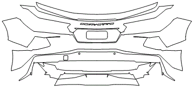 Rear Bumper Kit | CHEVROLET CORVETTE STINGRAY COUPE 2021 