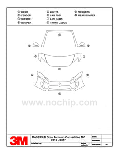 GRAN TURISMO CONVERTIBLE MC 2013 - 2017  MASERATI  3M™ Scotchgard™ Paint Protection Film Kit