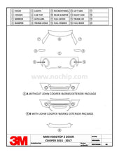 Load image into Gallery viewer, HARDTOP COOPER 2015 2016 2017 3M Paint Protection Film Pro Series Kits