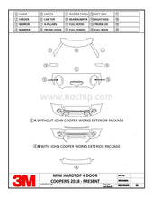 Load image into Gallery viewer, HARDTOP COOPER S 2018 2019 3M Paint Protection Film Pro Series Kits